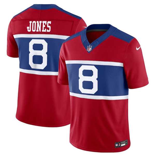 Men & Women & Youth New York Giants #8 Daniel Jones Century Red Alternate Vapor F.U.S.E. Limited Football Stitched Jersey